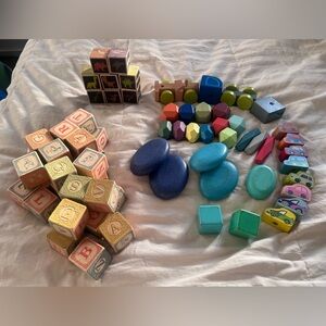 Mixed Wooden toddler blocks